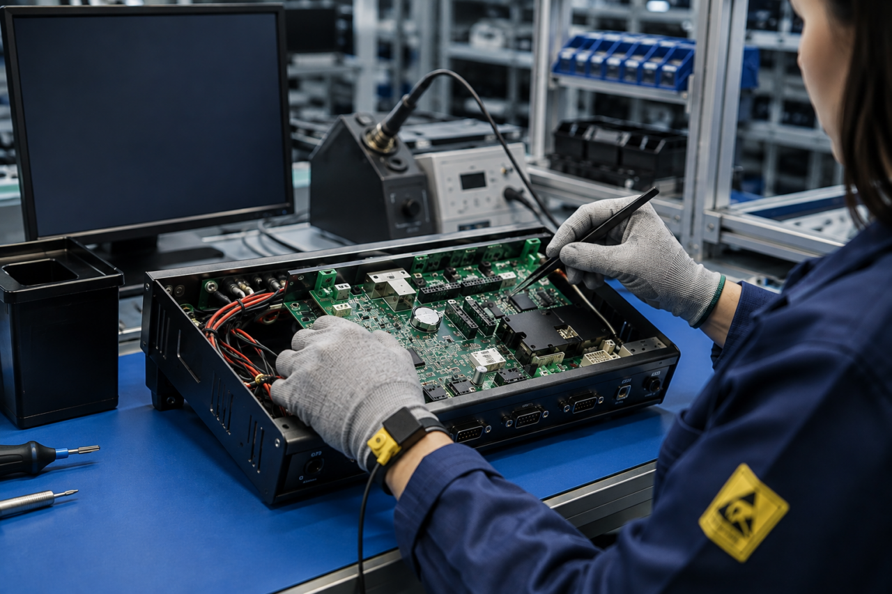 Montering av industrielektronik i ESD-skyddad miljö